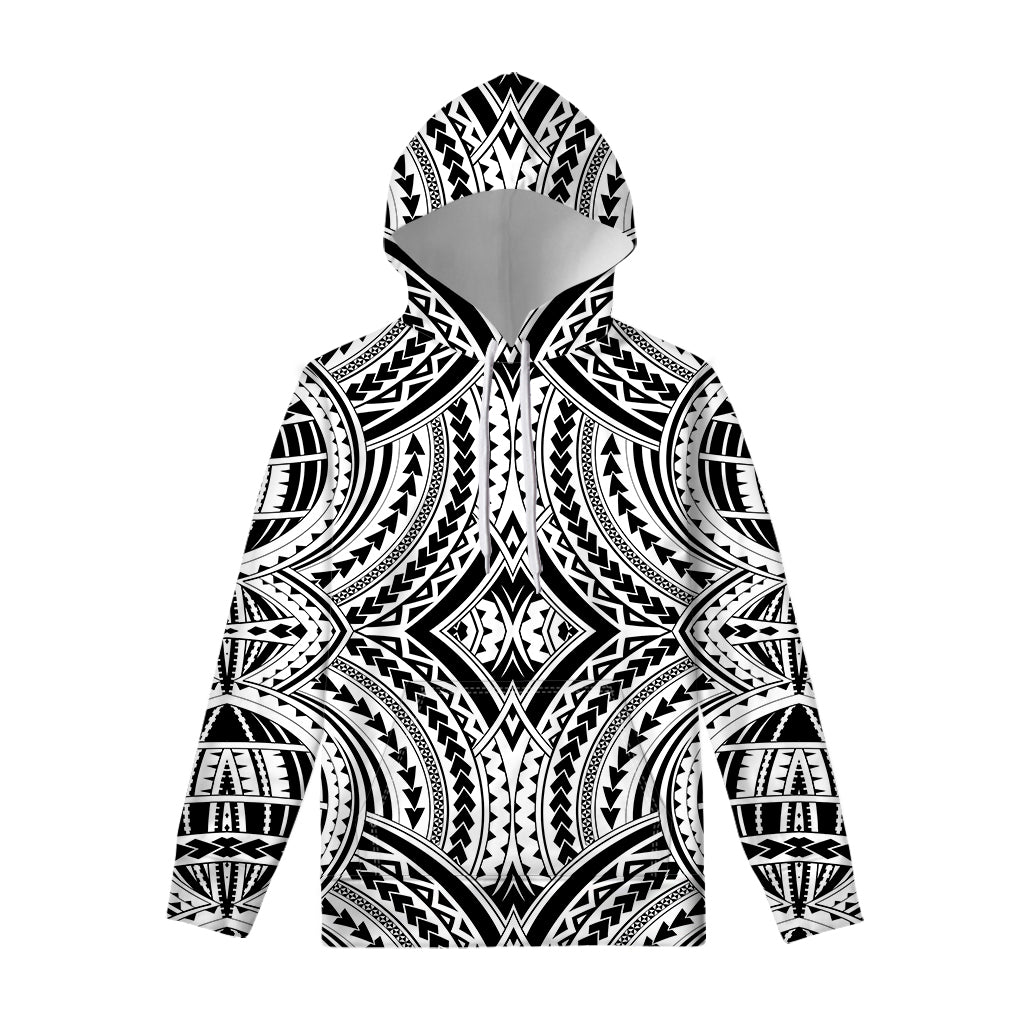 Maori Tribal Polynesian Tattoo Print Pullover Hoodie