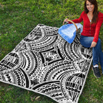 Maori Tribal Polynesian Tattoo Print Quilt