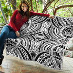 Maori Tribal Polynesian Tattoo Print Quilt