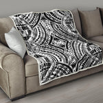 Maori Tribal Polynesian Tattoo Print Quilt