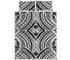 Maori Tribal Polynesian Tattoo Print Quilt Bed Set