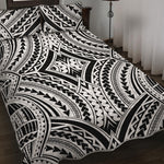 Maori Tribal Polynesian Tattoo Print Quilt Bed Set