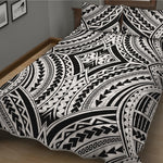 Maori Tribal Polynesian Tattoo Print Quilt Bed Set