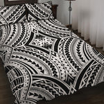 Maori Tribal Polynesian Tattoo Print Quilt Bed Set