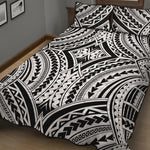 Maori Tribal Polynesian Tattoo Print Quilt Bed Set