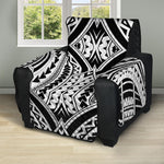 Maori Tribal Polynesian Tattoo Print Recliner Protector