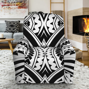 Maori Tribal Polynesian Tattoo Print Recliner Slipcover