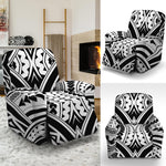 Maori Tribal Polynesian Tattoo Print Recliner Slipcover