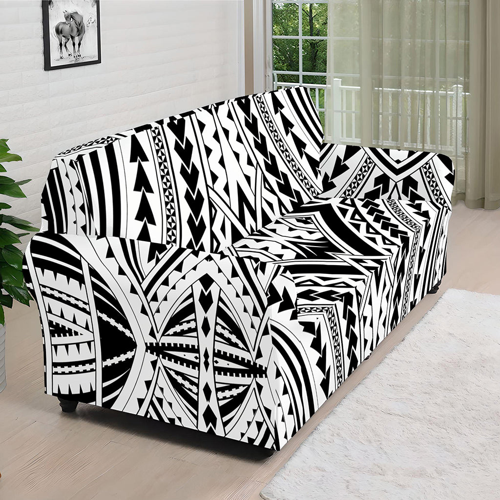 Maori Tribal Polynesian Tattoo Print Sofa Cover