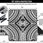 Maori Tribal Polynesian Tattoo Print Sofa Protector