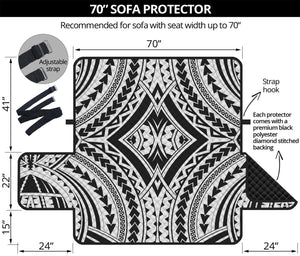 Maori Tribal Polynesian Tattoo Print Sofa Protector