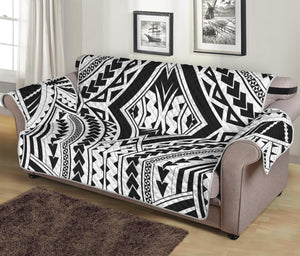 Maori Tribal Polynesian Tattoo Print Sofa Protector