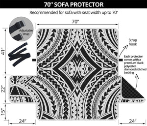 Maori Tribal Polynesian Tattoo Print Sofa Protector