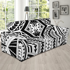 Maori Tribal Polynesian Tattoo Print Sofa Slipcover