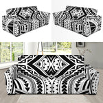 Maori Tribal Polynesian Tattoo Print Sofa Slipcover