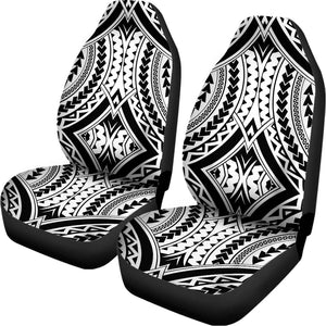 Maori Tribal Polynesian Tattoo Print Universal Fit Car Seat Covers