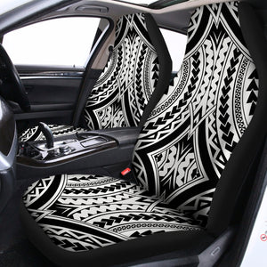 Maori Tribal Polynesian Tattoo Print Universal Fit Car Seat Covers