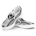 Maori Tribal Polynesian Tattoo Print White Slip On Sneakers