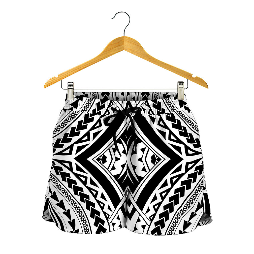 Maori Tribal Polynesian Tattoo Print Women's Shorts