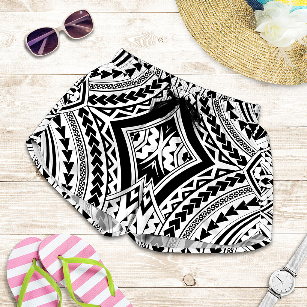 Maori Tribal Polynesian Tattoo Print Women's Shorts