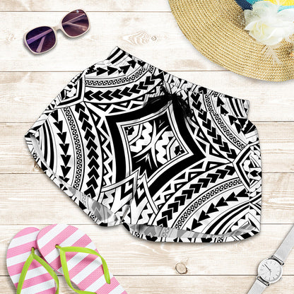 Maori Tribal Polynesian Tattoo Print Women's Shorts