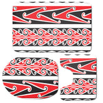 Maori Tribal Print 3 Piece Bath Mat Set