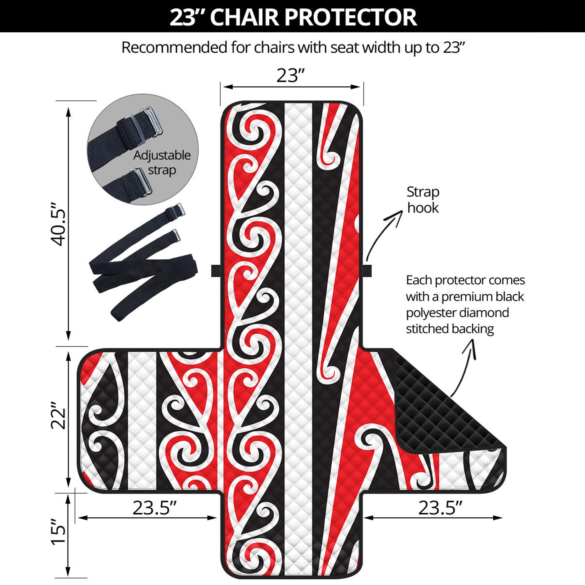 Maori Tribal Print Armchair Protector