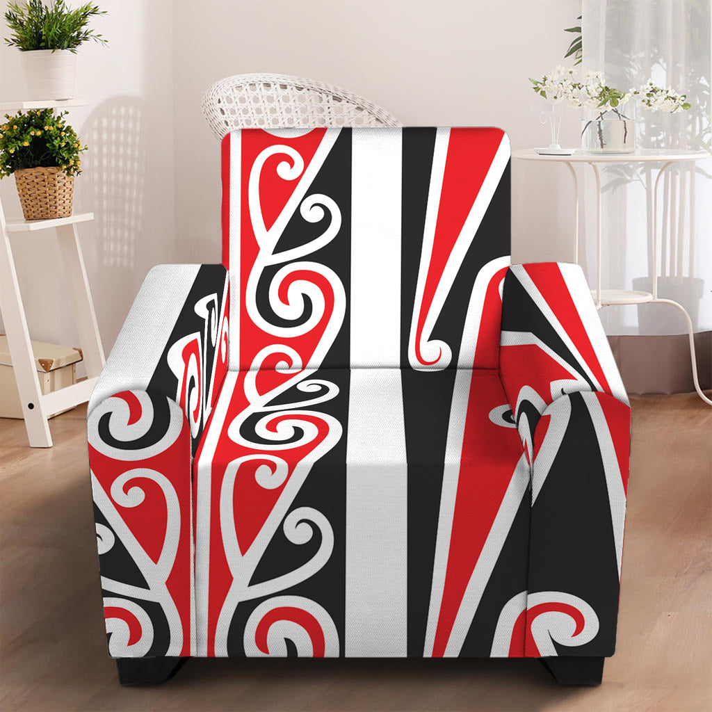 Maori Tribal Print Armchair Slipcover