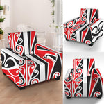 Maori Tribal Print Armchair Slipcover