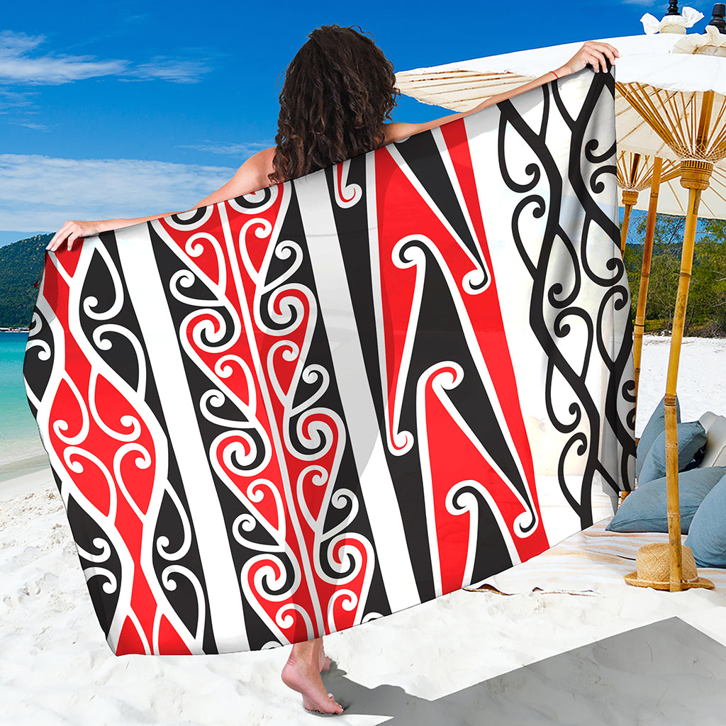 Maori Tribal Print Beach Sarong Wrap