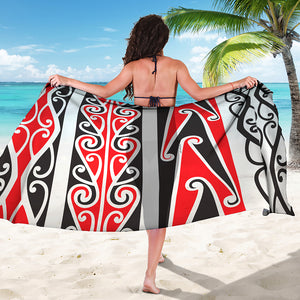 Maori Tribal Print Beach Sarong Wrap