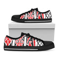 Maori Tribal Print Black Low Top Sneakers