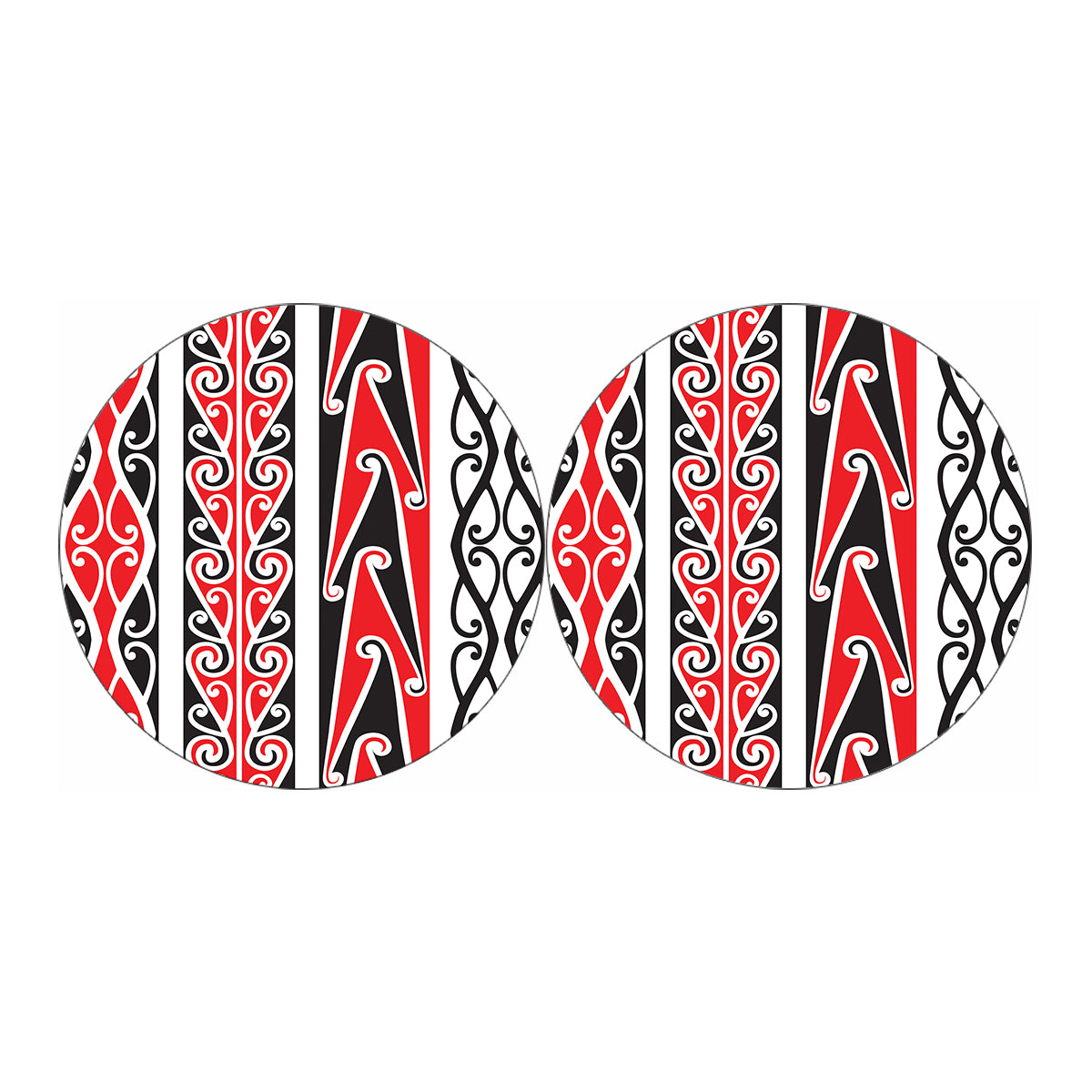 Maori Tribal Print Car Coasters