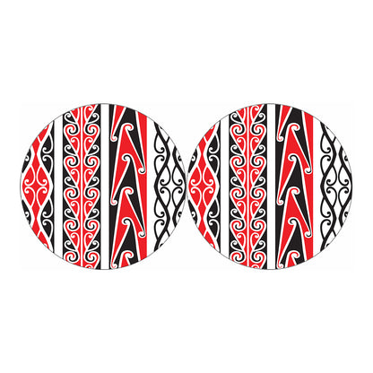 Maori Tribal Print Car Coasters