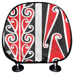 Maori Tribal Print Car Headrest Covers