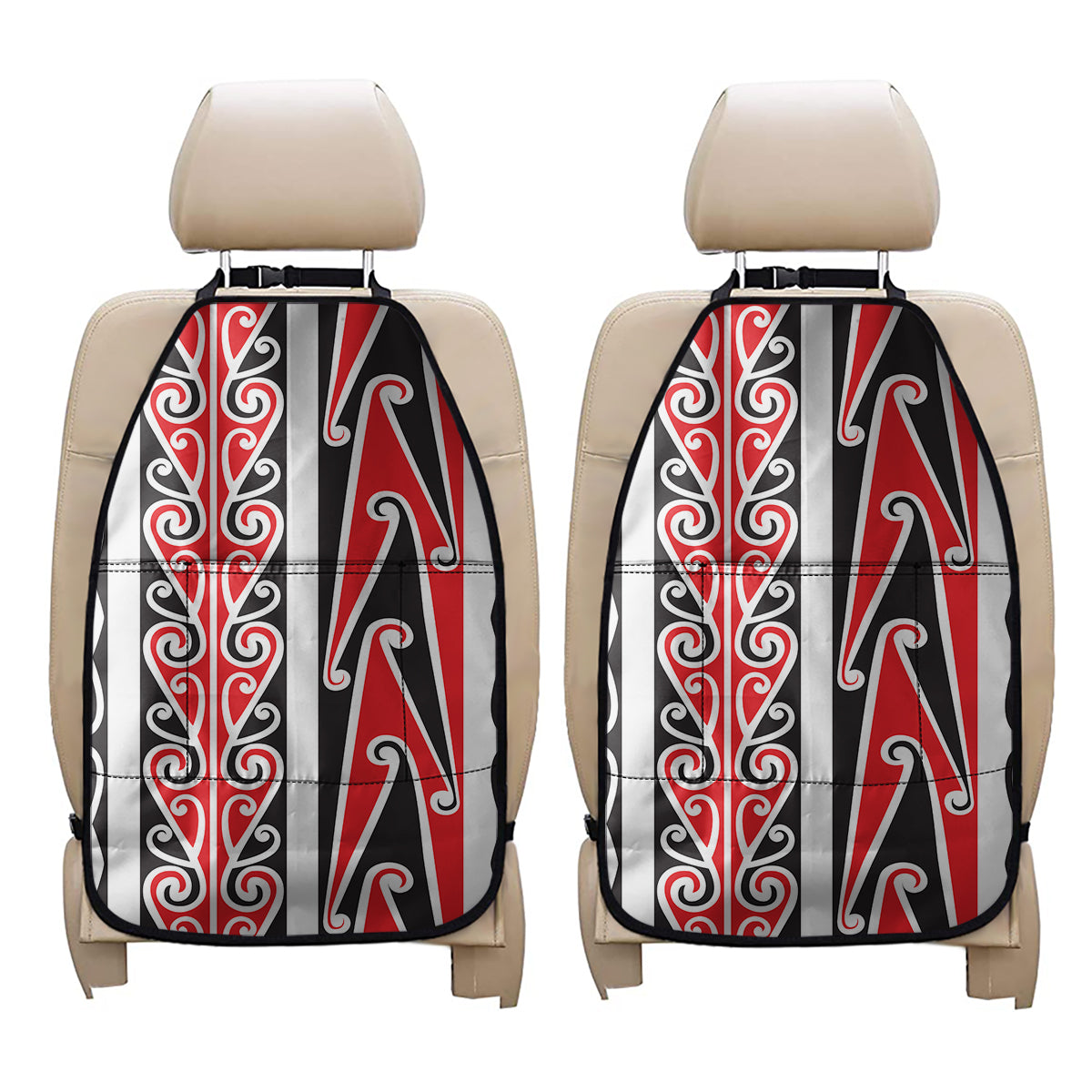 Maori Tribal Print Car Seat Organizers