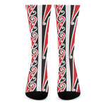 Maori Tribal Print Crew Socks