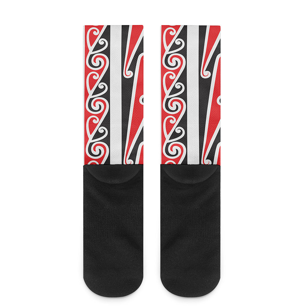 Maori Tribal Print Crew Socks