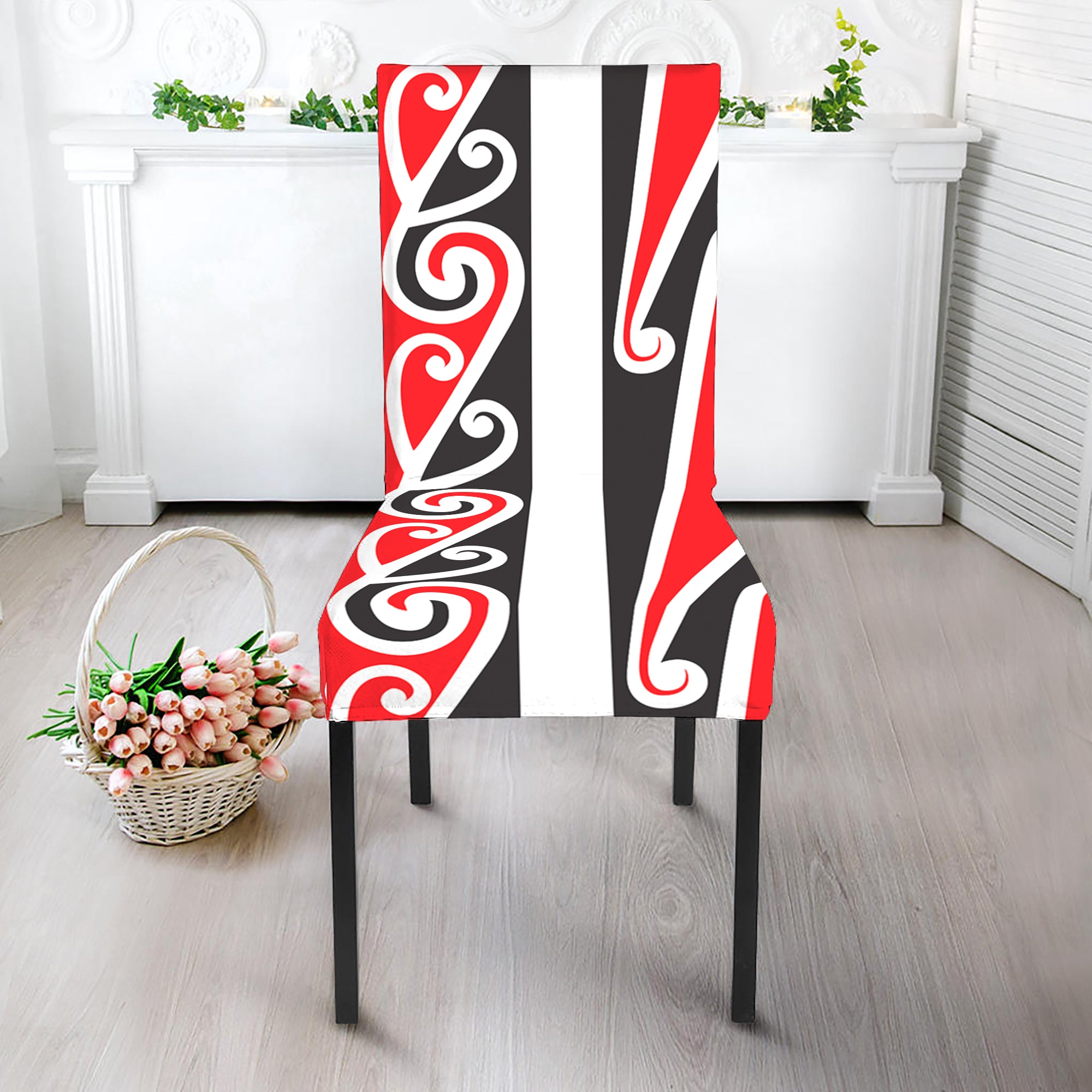 Maori Tribal Print Dining Chair Slipcover