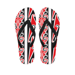 Maori Tribal Print Flip Flops