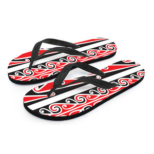 Maori Tribal Print Flip Flops