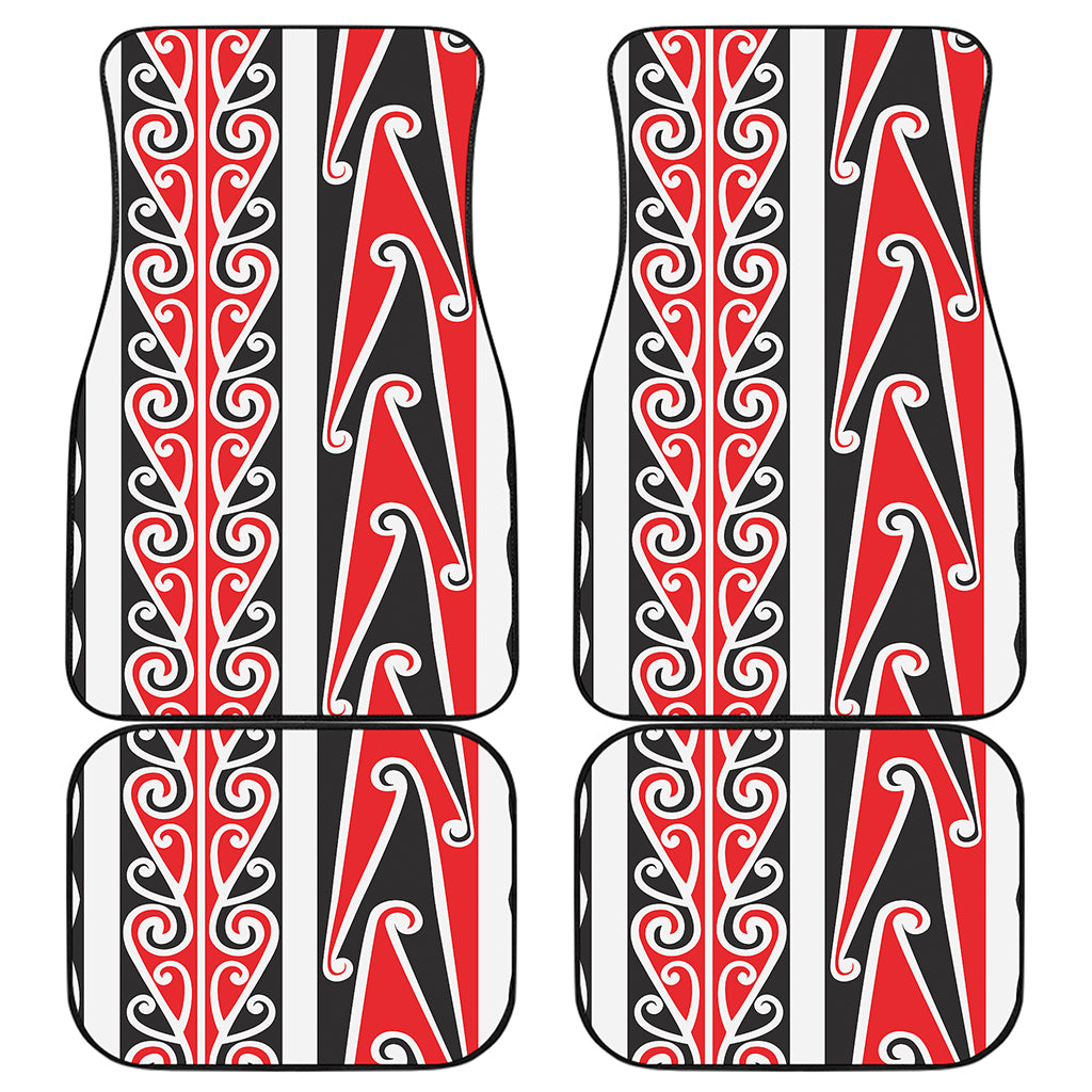 Maori Tribal Print Front and Back Car Floor Mats