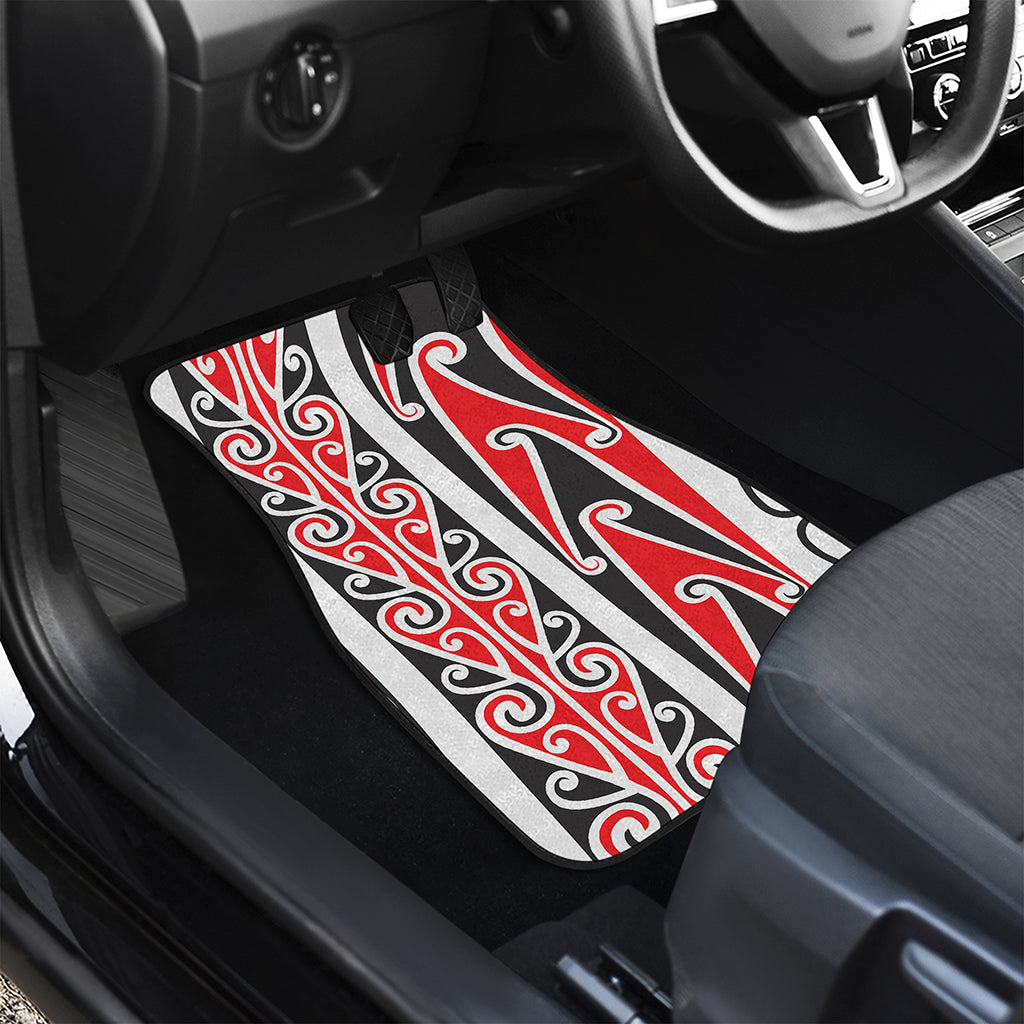 Maori Tribal Print Front and Back Car Floor Mats