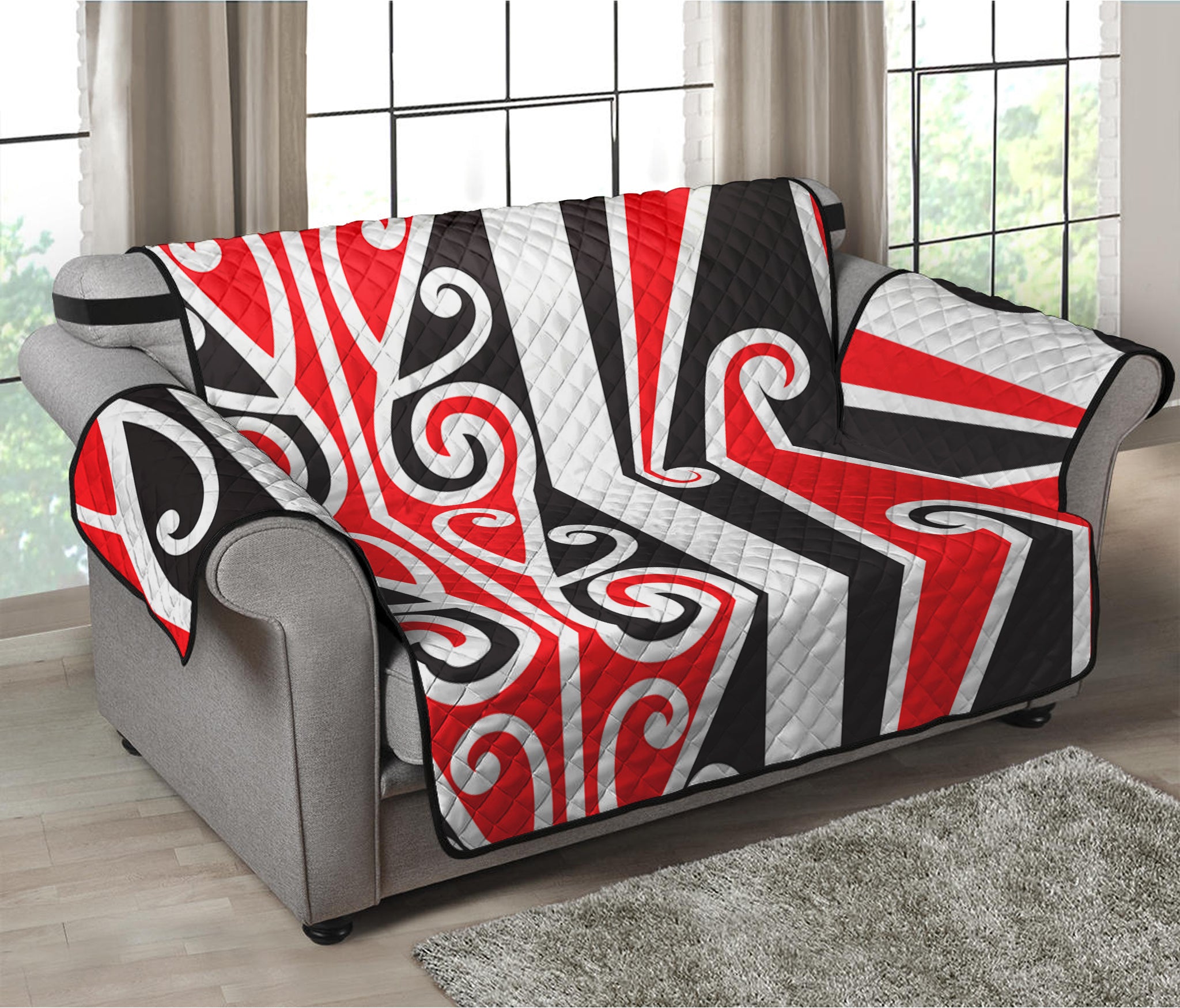 Maori Tribal Print Loveseat Protector