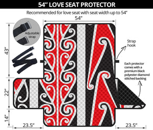 Maori Tribal Print Loveseat Protector