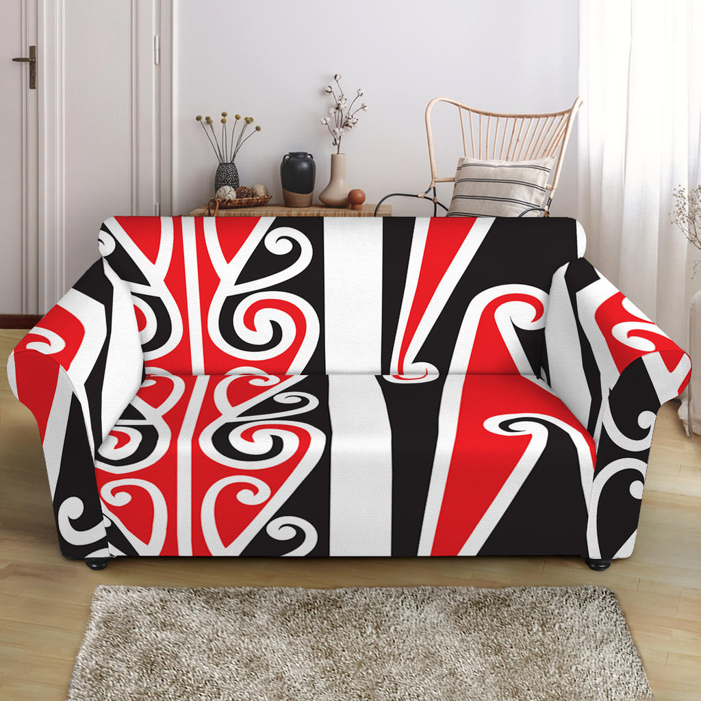 Maori Tribal Print Loveseat Slipcover