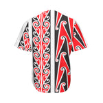 Maori Tribal Print Men's Baseball Jersey