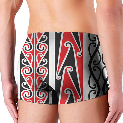 Maori Tribal Print Men's Boxer Briefs
