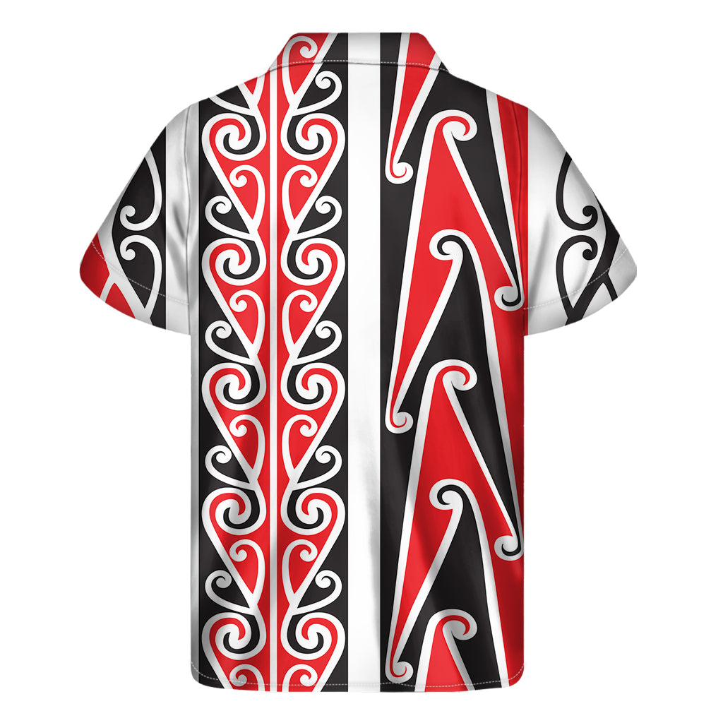 Maori Tribal Print Men's Short Sleeve Shirt