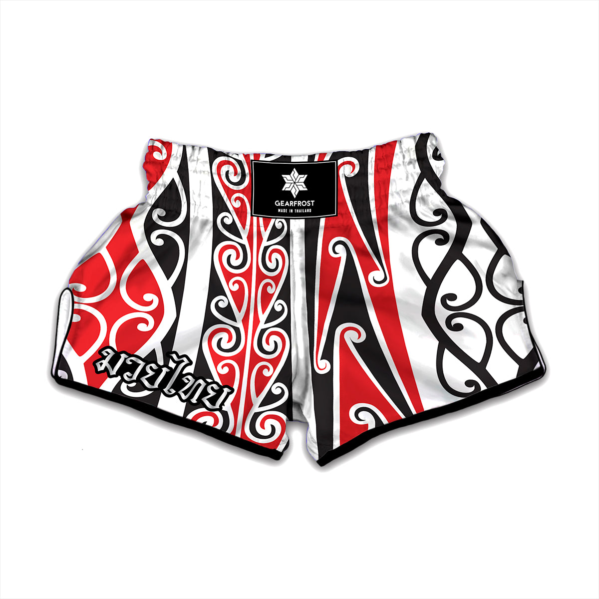 Maori Tribal Print Muay Thai Boxing Shorts